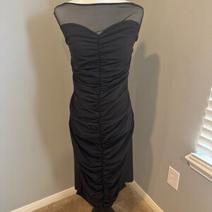 Chiara Boni Le Petite Robe Mesh Ruched Sheath Dress Feminine Timeless Elegant 14